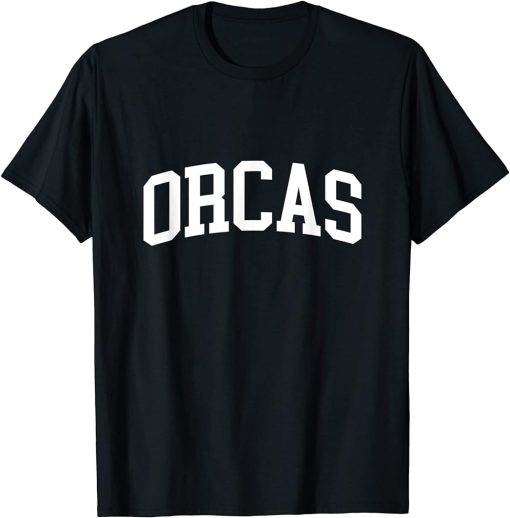 Orcas Vintage Retro College Arch Style Funny T-Shirt