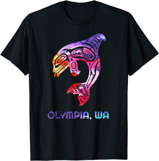 Olympia WA Native American Orca Killer Whale T-Shirt