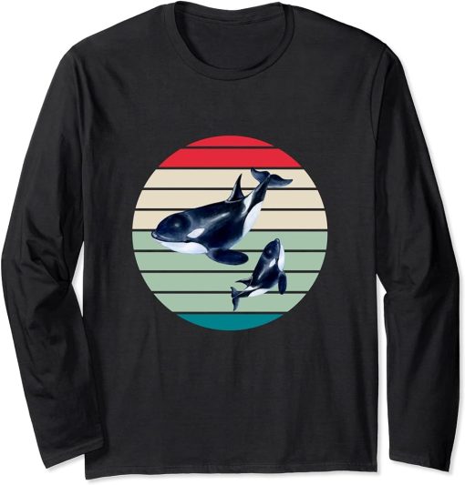 Retro Orca Long Sleeve T-Shirt