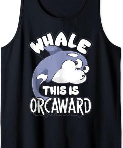 women men apparel: Funny animals whale orca Tank Top